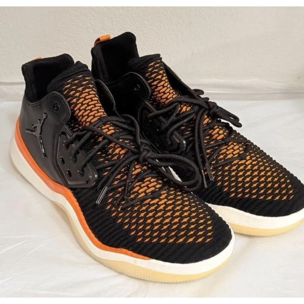 Nike Air Jordan DNA LX Men Black Orange Shoes AO2649-007 Size 15 BRAND NEW.